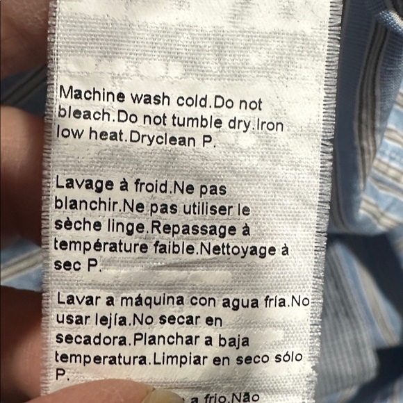 BOSS Hugo Boss Men Blue Striped Button Down Shirt Slim Fit Size XXL - Picture 7 of 10